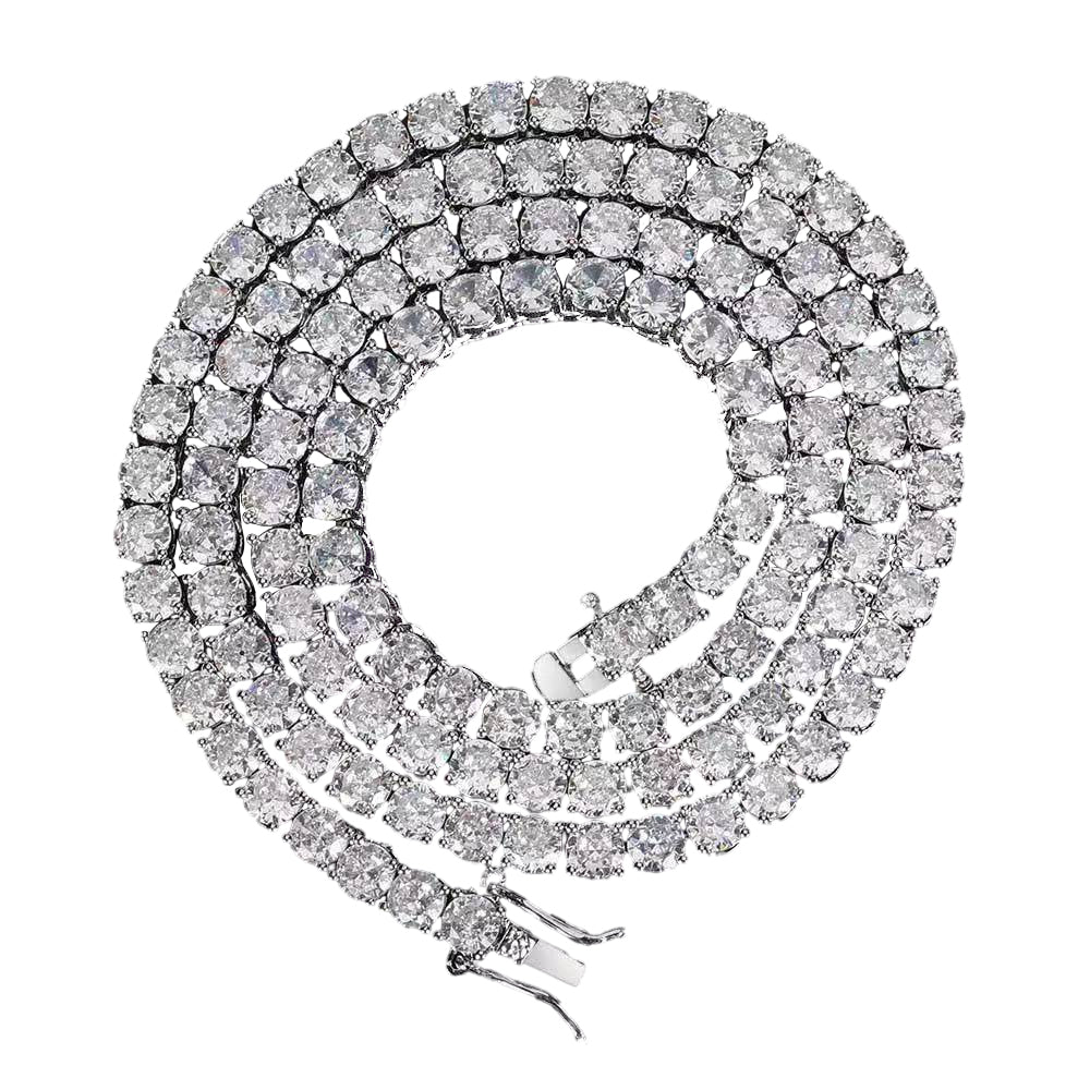 LIRIO TENNIS NECKLACE - WHITE GOLD