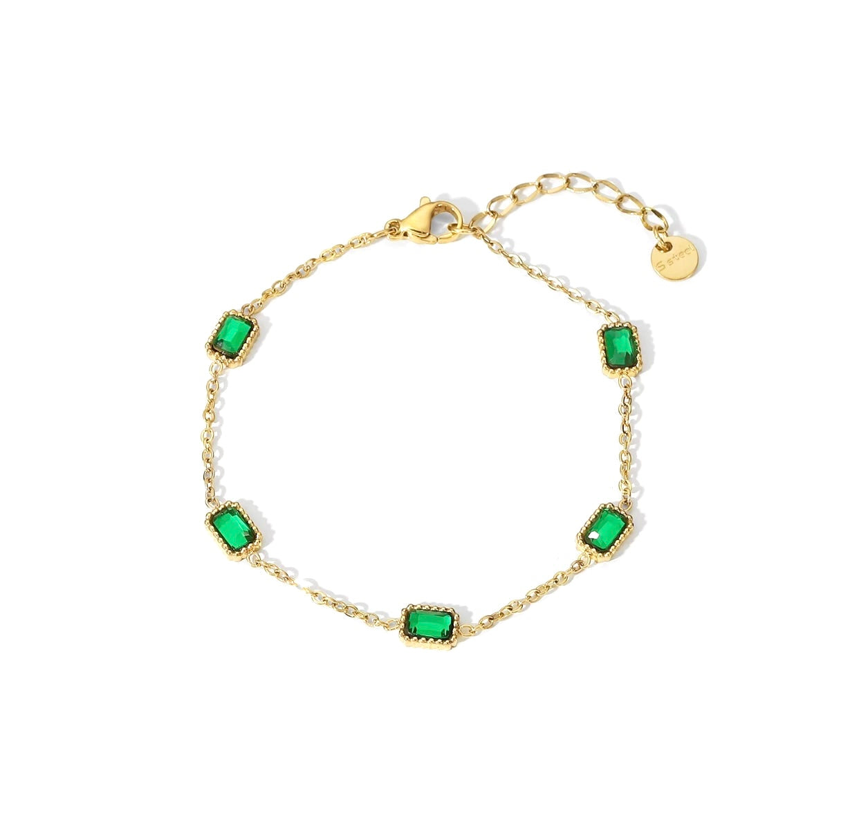 CHARM EMERALD BRACELET