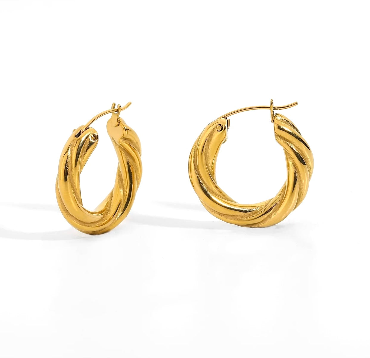 TWISTED HOOP EARRINGS