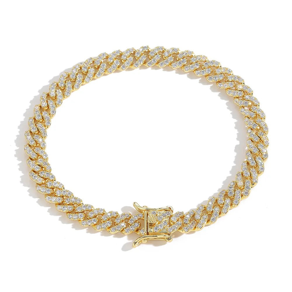 ICY CUBANA BRACELET - 18K Gold