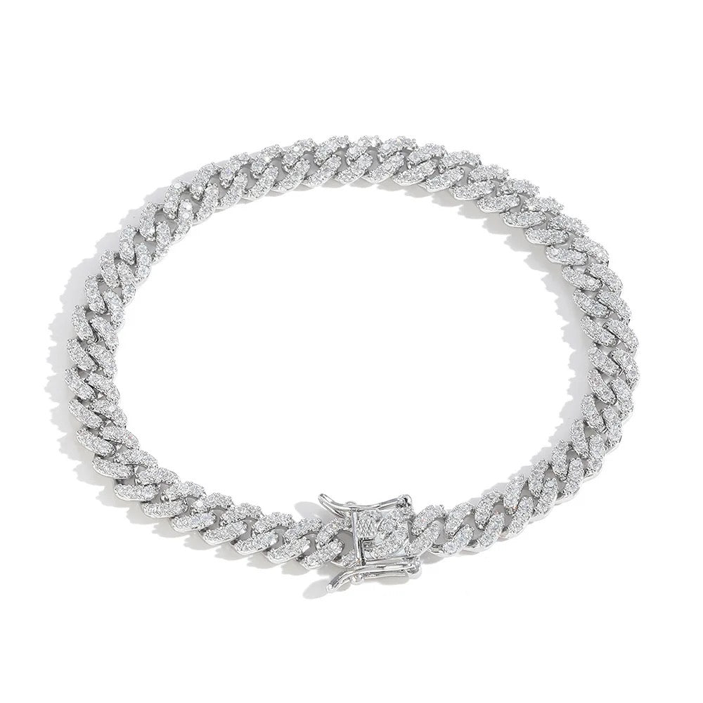 ICY CUBANA BRACELET - WHITE GOLD