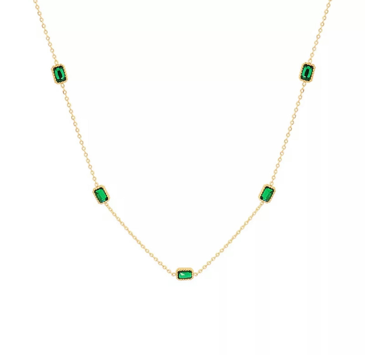 CHARM EMERALD CHOKER