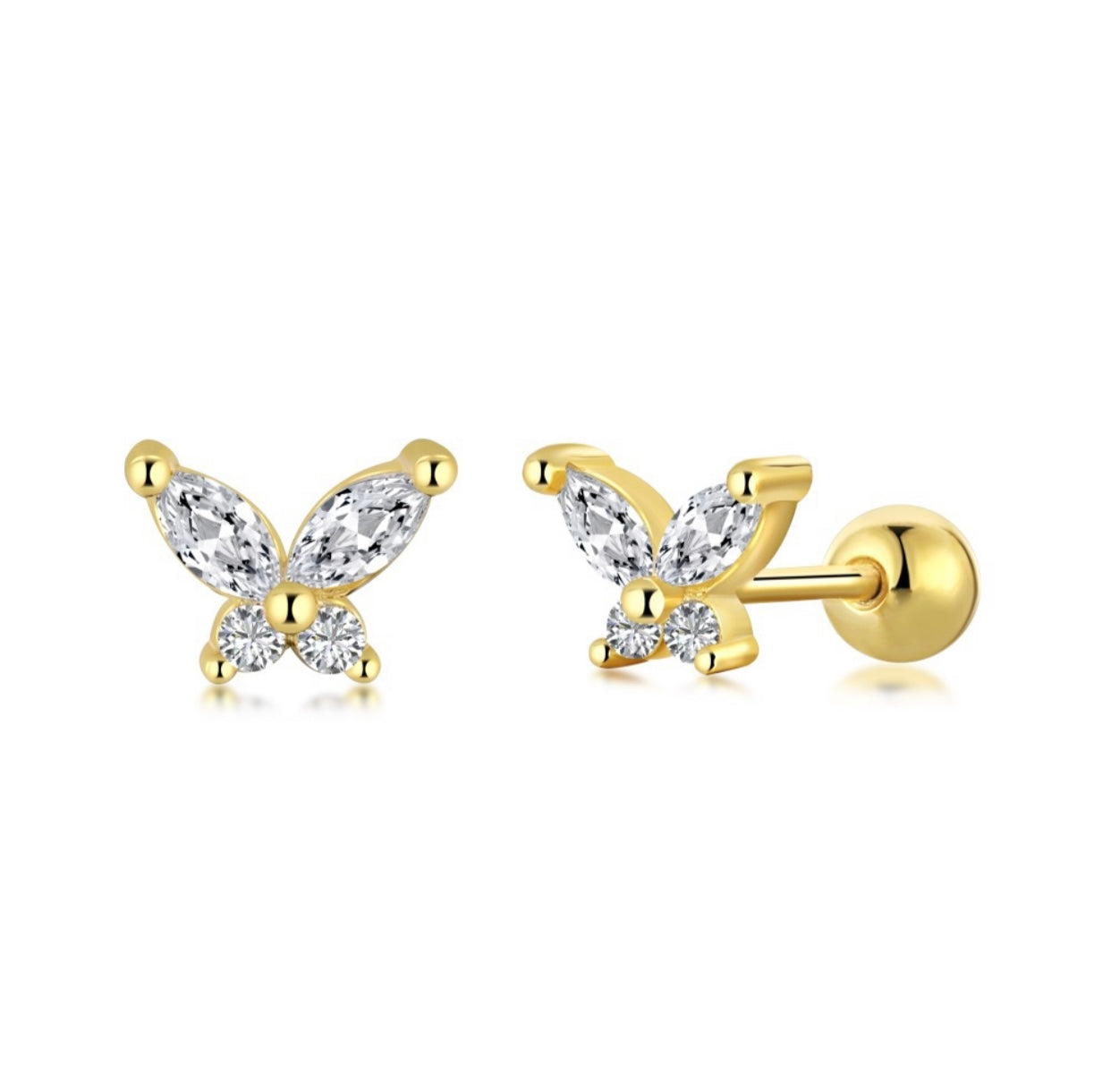 BUTTERFLY STUDS