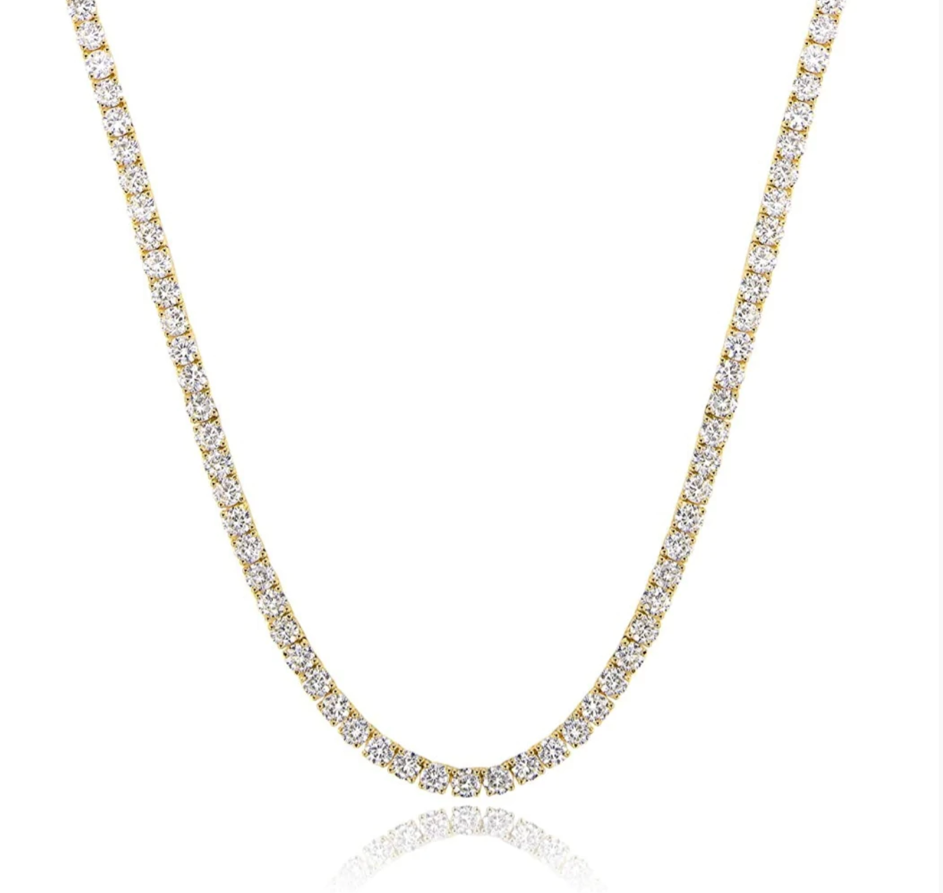 LIRIO TENNIS NECKLACE - 18K GOLD